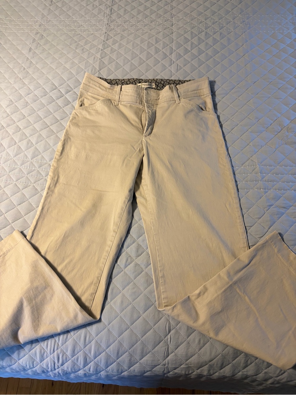 Lee Natural Straight Leg Pants with Gray Floral Lining
